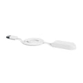 White USB cable on a white background