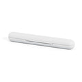 A sleek, translucent white travel case designed for the quip Ultra Smart Sonic Toothbrush, featuring a snap closure and flat bottom.