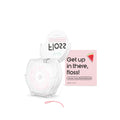 dnib E|OSS202 woven floss in Watermelon flavor, showing the clear plastic dispenser with pink floss inside, its white cap, and the pink product box with a watermelon graphic.