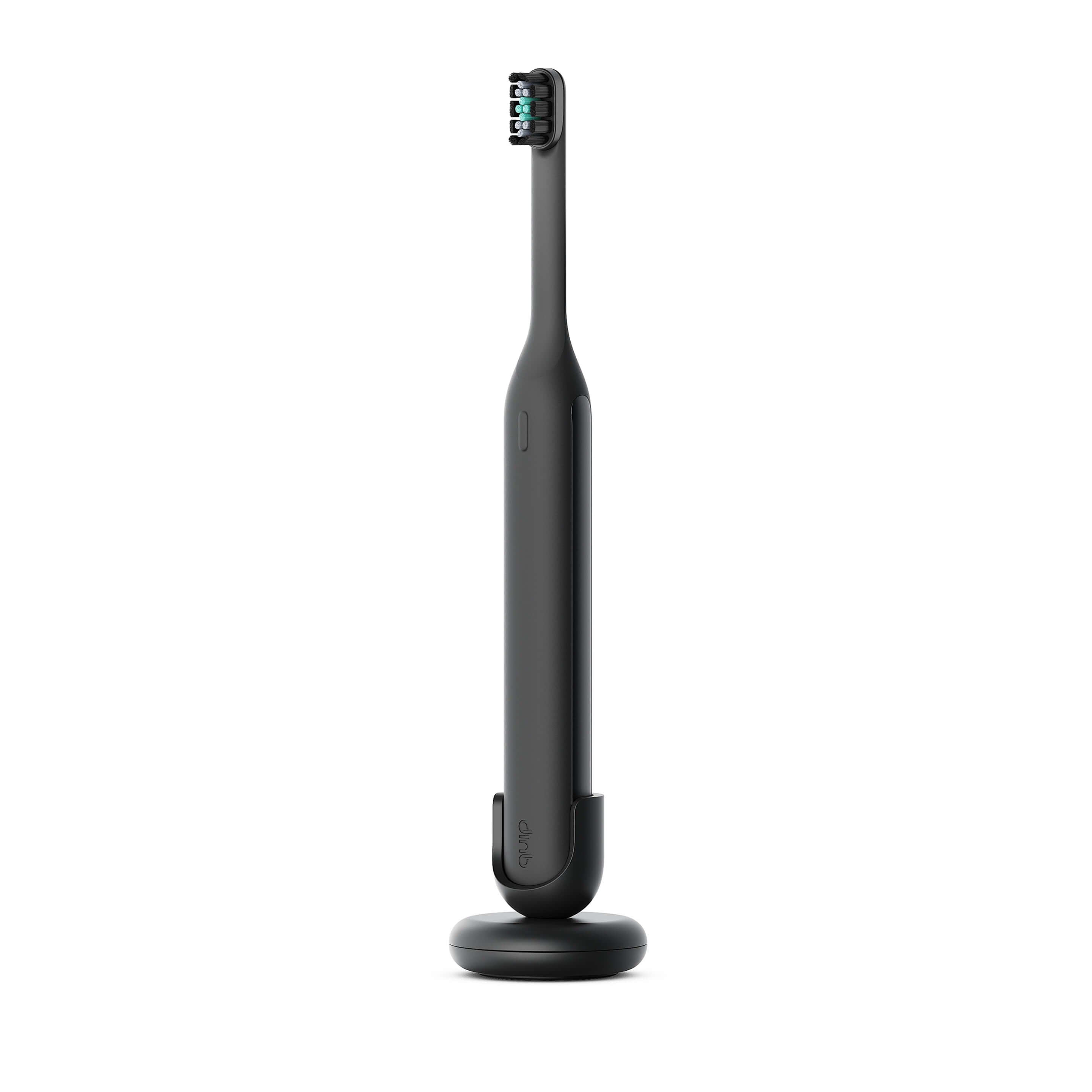 Ultra™ Next Generation Smart Sonic Electric Toothbrush in Onyx color, displayed upright on its matching black stand.
